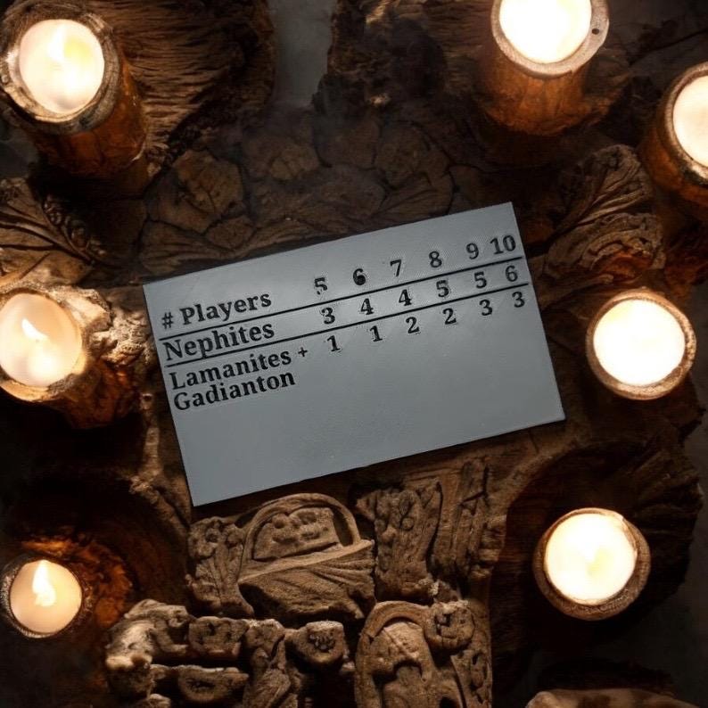 Secret Combinations | Lamanites vs Nephites | Secret Hitler | 3D Printed | Gadianton | Book of Mormon Party Tabletop Games | Mormon Games