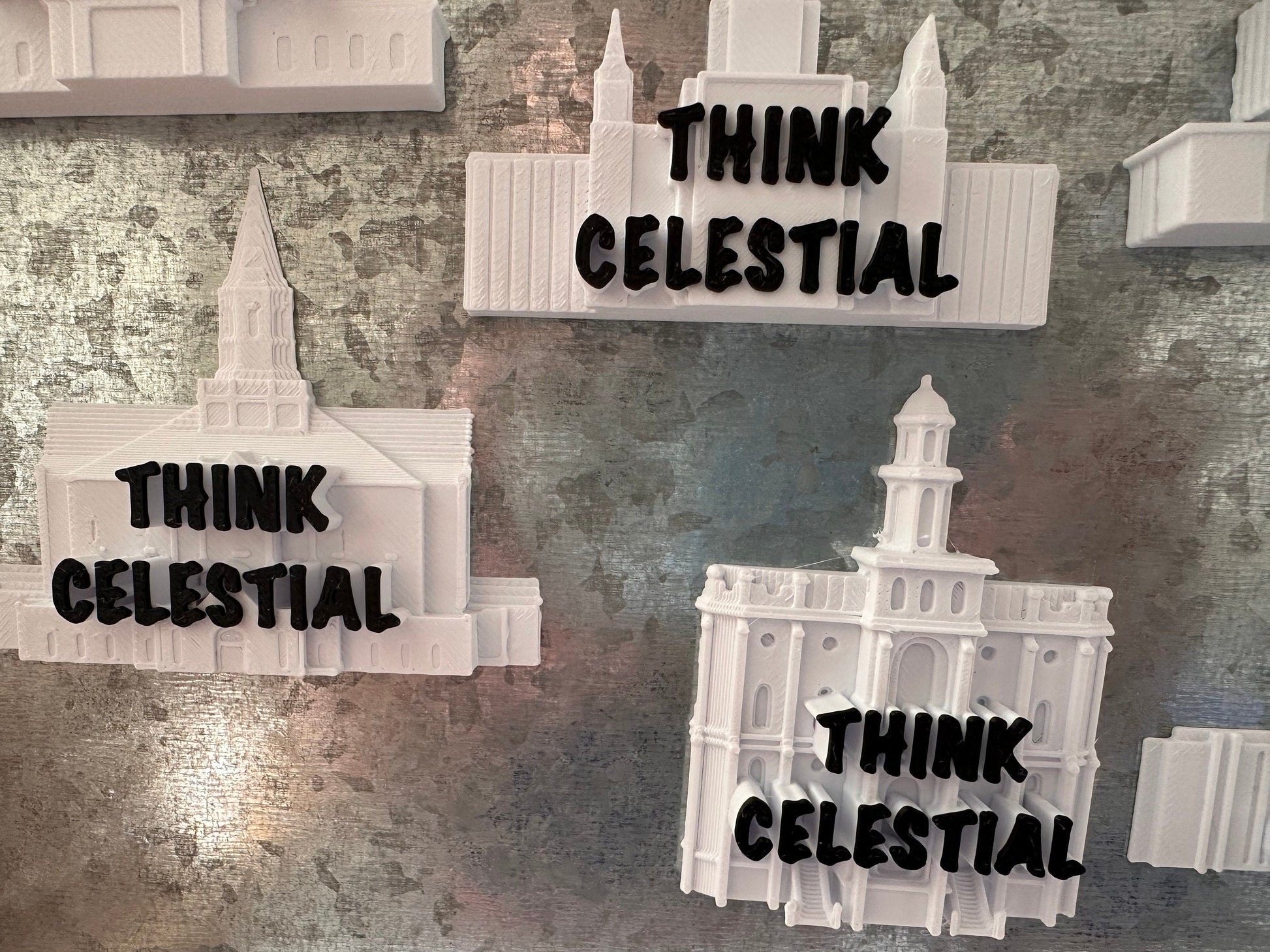 Think Celestial Temple Magnets | 3D Printed-CONTACT ME For Large Orders-Perfect Primary Relief Society Gift-Refrigerator-LDS Mormon Temple