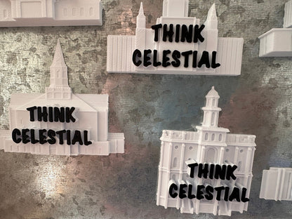 Think Celestial Temple Magnets | 3D Printed-CONTACT ME For Large Orders-Perfect Primary Relief Society Gift-Refrigerator-LDS Mormon Temple