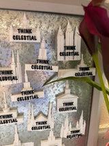 Think Celestial Temple Magnets | 3D Printed-CONTACT ME For Large Orders-Perfect Primary Relief Society Gift-Refrigerator-LDS Mormon Temple