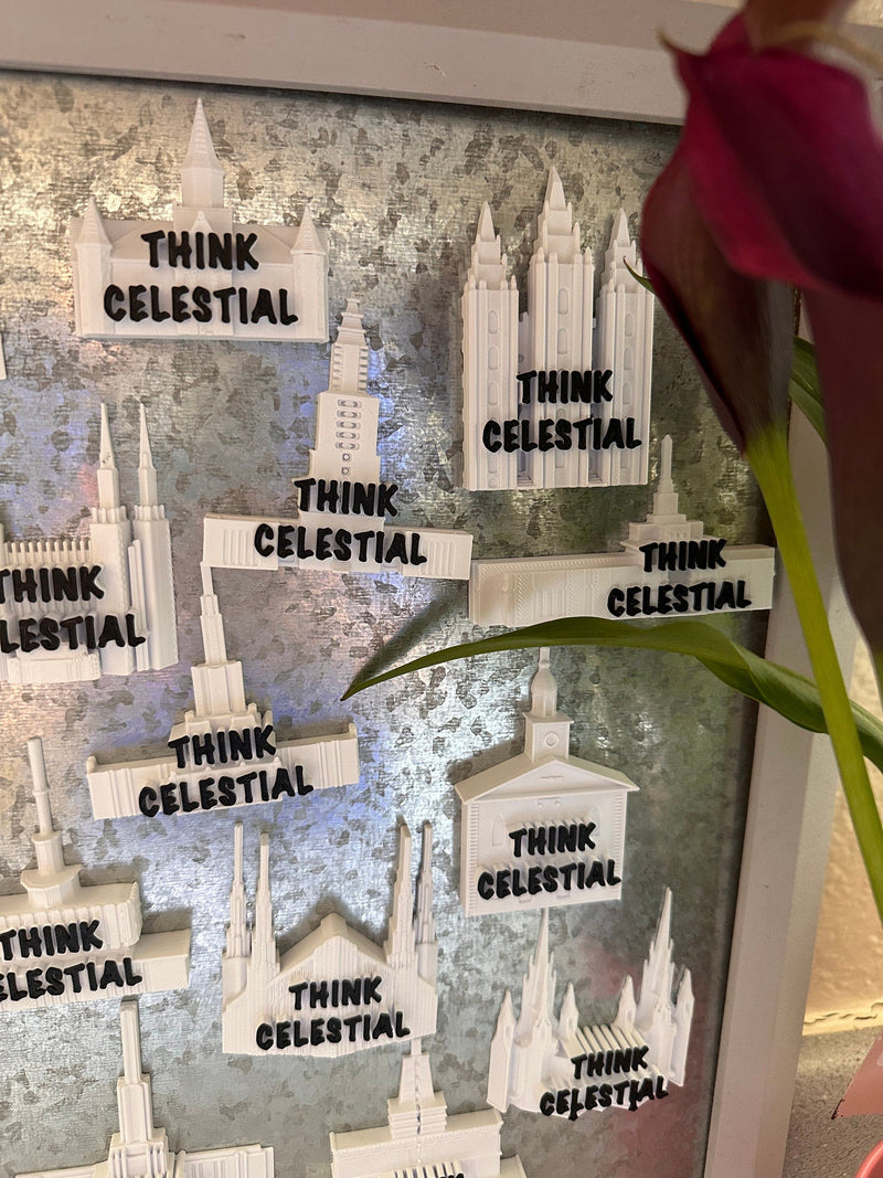 Think Celestial Temple Magnets | 3D Printed-CONTACT ME For Large Orders-Perfect Primary Relief Society Gift-Refrigerator-LDS Mormon Temple
