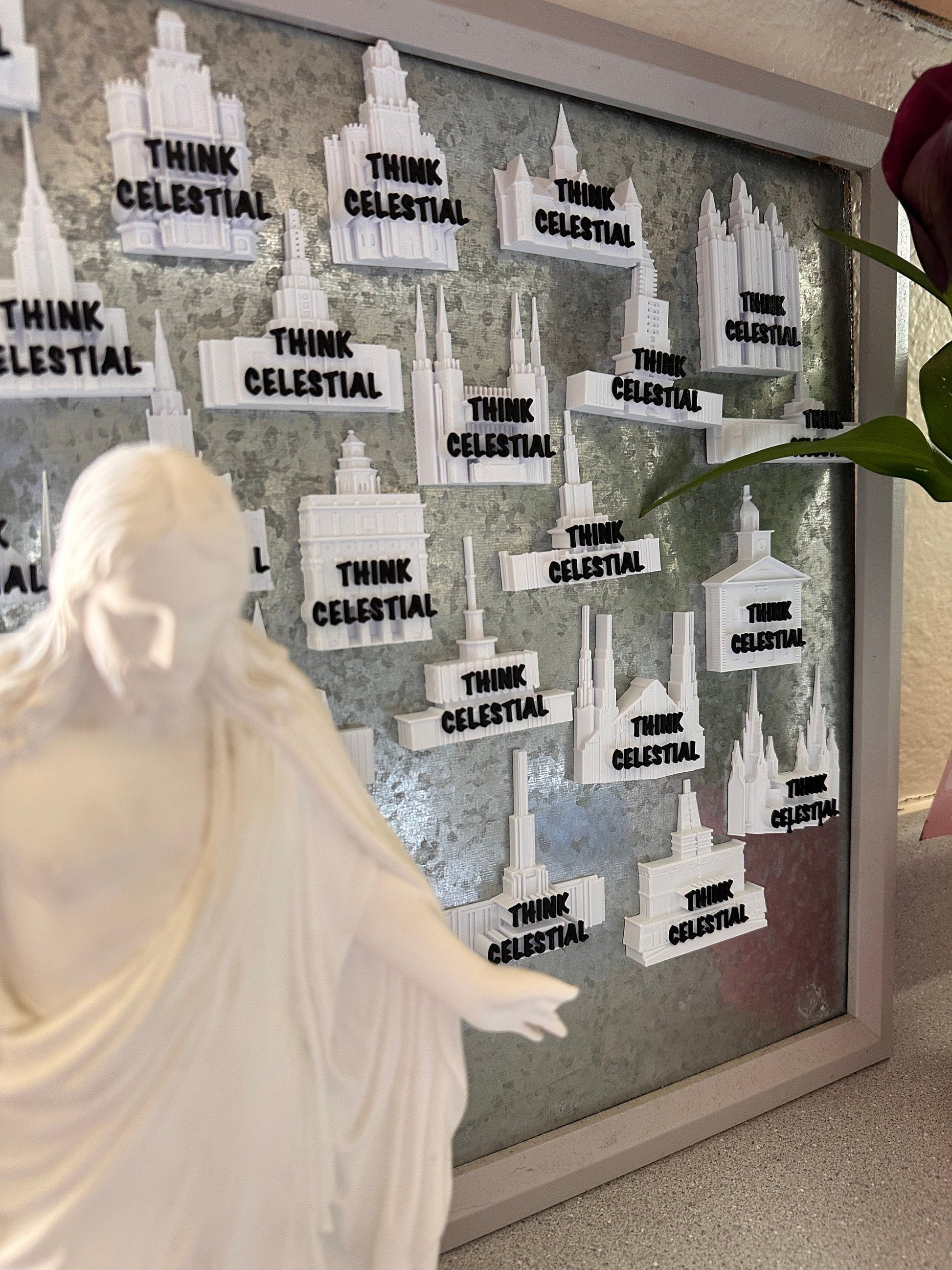 Think Celestial Temple Magnets | 3D Printed-CONTACT ME For Large Orders-Perfect Primary Relief Society Gift-Refrigerator-LDS Mormon Temple