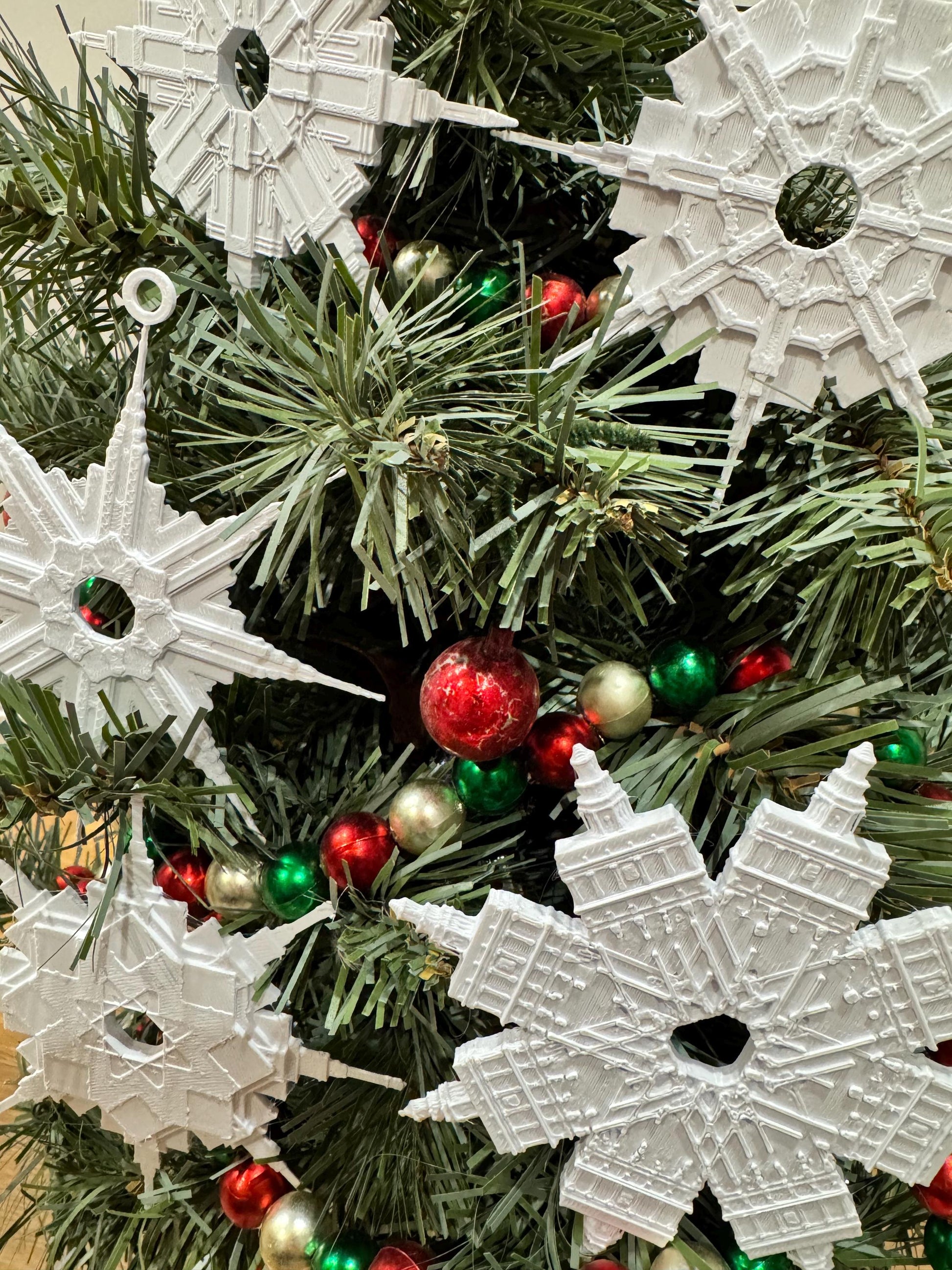 Temple Flakes | 3D Printed Christmas Tree Ornaments | Contact Me For 10+ Items | Perfect Primary or Relief Society Gift | LDS Mormon Temple