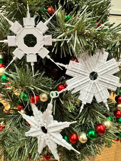 Temple Flakes | 3D Printed Christmas Tree Ornaments | Contact Me For 10+ Items | Perfect Primary or Relief Society Gift | LDS Mormon Temple