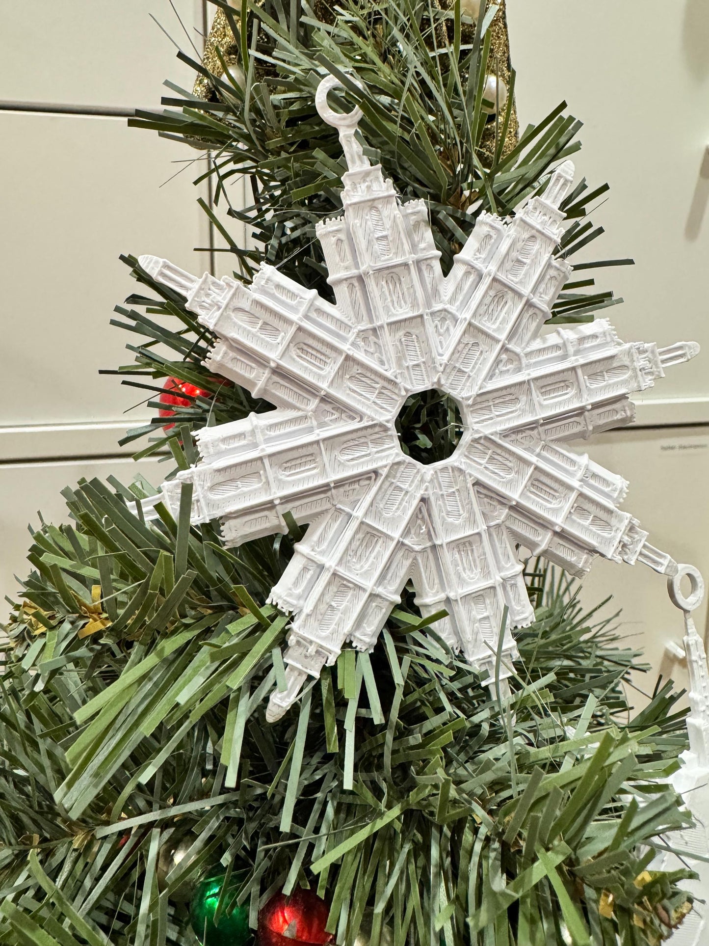Temple Flakes | 3D Printed Christmas Tree Ornaments | Contact Me For 10+ Items | Perfect Primary or Relief Society Gift | LDS Mormon Temple