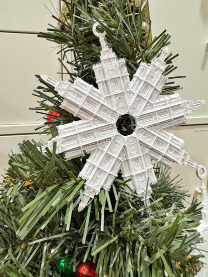 Temple Flakes | 3D Printed Christmas Tree Ornaments | Contact Me For 10+ Items | Perfect Primary or Relief Society Gift | LDS Mormon Temple