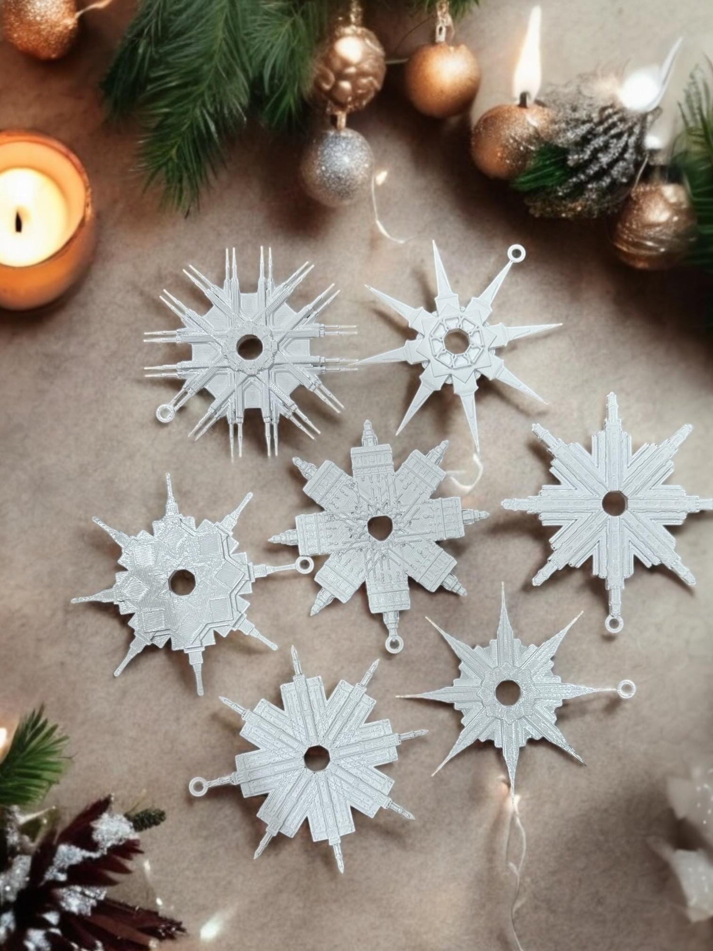 Temple Flakes | 3D Printed Christmas Tree Ornaments | Contact Me For 10+ Items | Perfect Primary or Relief Society Gift | LDS Mormon Temple