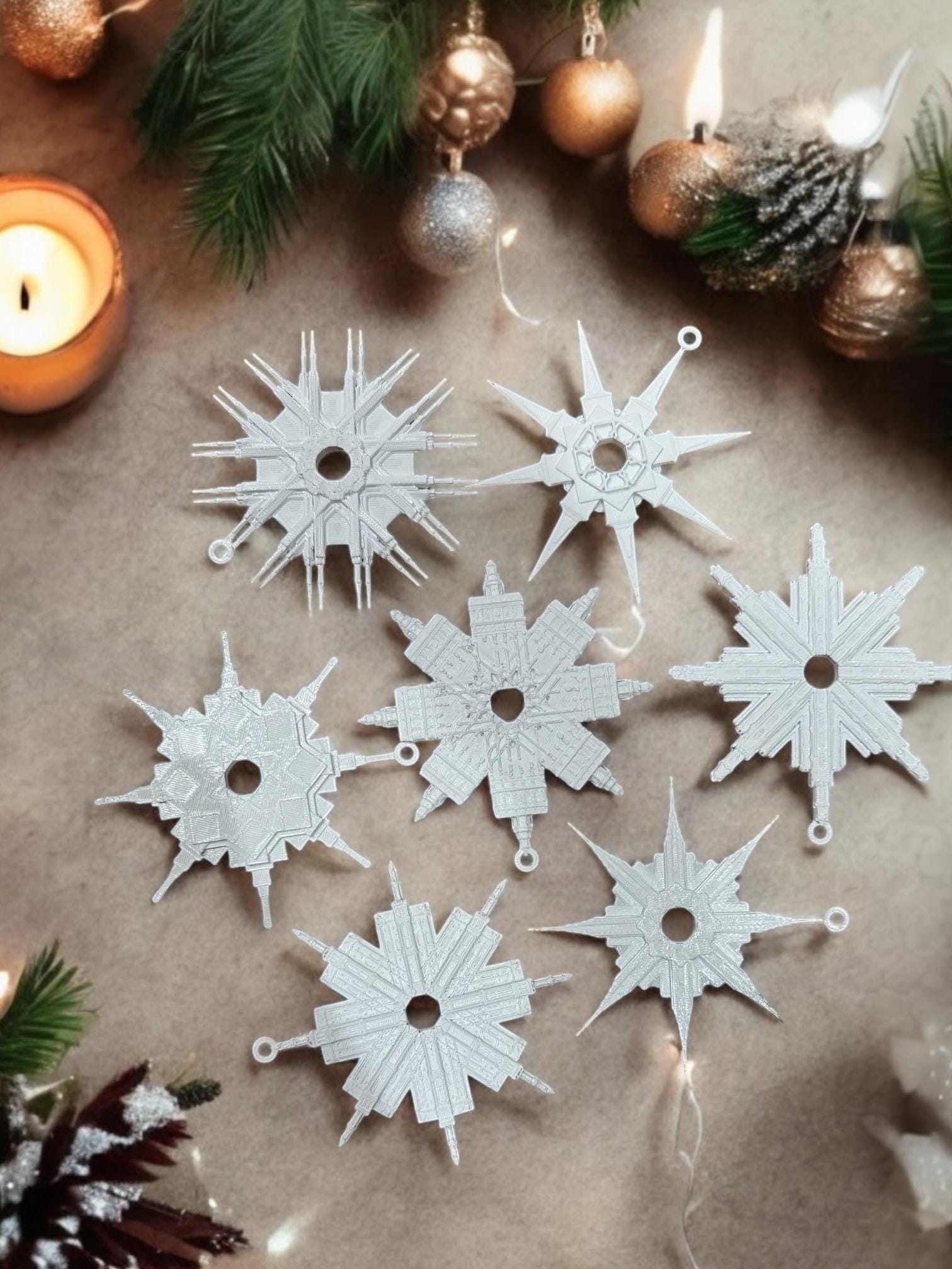 Temple Flakes | 3D Printed Christmas Tree Ornaments | Contact Me For 10+ Items | Perfect Primary or Relief Society Gift | LDS Mormon Temple