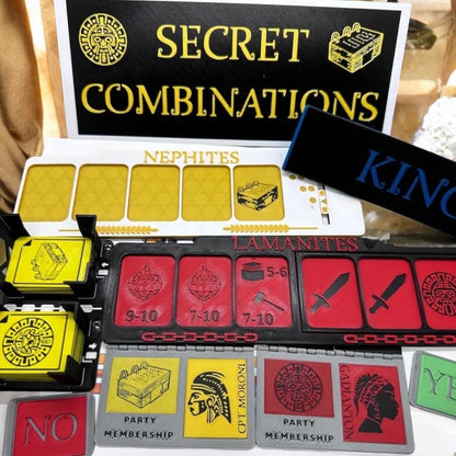 Secret Combinations | Lamanites vs Nephites | Secret Hitler | 3D Printed | Gadianton | Book of Mormon Party Tabletop Games | Mormon Games